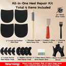 2-in-1 Rubber Shoe Heel Repair Kit with Cutter, Rasp File, Heavy Duty Glue & Shoe Nails, Anti-Slip Heel Pads for… — 2