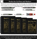 SuFly Black Paper Drawing Pad, 60 Sheets Large Sketch Book 11x14, Spiral Bound - Hardcover,90lb/150gsm Black Paper Notebook for Gel Pens. | 11-x-14-inch:1 Pack — 5