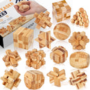 Wooden Brain Teaser Puzzles, 15pcs 3D Brain Teasers for All Ages — 1
