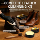 Feilove Saddle Soap for Leather – All-Natural 3-in-1 Leather Cleaner & Conditioner Kit with Horsehair Brush & Cloth – For Boots, Bags, Saddles, Car Interiors, Shoes 3.52oz — 5
