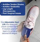PowerStep Adjustable Heel Lift, Adjustable Adult Heel Cushion, Relief for Heel Spurs & Heel Pain, Achilles Tendonitis, Post Surgical Foot Support, Made in the USA (1 Heel Cushion) - Blue — 4