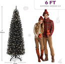 YITAHOME Prelit Black Pencil Christmas Tree 6 FT with Remote — 8