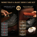13-Pcs Complete Shoe Shine Kit & Leather Boot Care and Cleaning Kit - 100% Horsehair Brushes, Mink Oil, Saddle Soap, Shoe Polish Kit with Manual & Travel Case - Gift for Dad Husband Father — 3