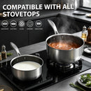 COOKER KING 2 Qt Stainless Steel Saucepan, Small Cooking Pot with Lid — 5