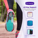 Heavy-Duty Insoles for Women, 200lbs+, Shock Absorbing, Arch Support, Gel Stabilizers, Memory Foam, Trim to Fit, Sizes 6-10 - Teal/Black — 4