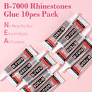 cridoz B7000 Jewelry Glue for Rhinestones,10Pack Flexible Super Glue Gel with Precision Tip Multi Function Clear Gem… — 3