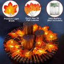 Fall Decor 2 Pack Fall Garland with Lights Enlarged Maple Leaves 20Ft 40LED — 3