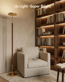 JOOFO Wood LED Torchiere Floor Lamp with Remote, 3000LM Dimmable — 5