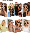 SOJOS Small Round Classic Polarized Sunglasses for Women Men Vintage Style — 3