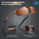DADA-PRO Polarized Sunglasses Men Sport Driving Sun Glasses Ultralight Al-Mg Mirrored Shades UV400 Protection | Brown — 5