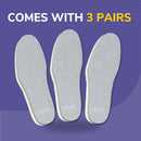Dr Scholl’s Go Sockless! Cushioning Insoles for Women Men Unisex, 3 Pairs, Trim to Fit - Absorbs Moisture to Keep Feet Dry, Shoe Inserts for Women Men with Plush Terry Cloth Layer for Added Comfort - Mens 7-13 Womens 5-10 — 3
