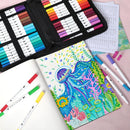 TANMIT 72 Dual Brush Markers for Adult Coloring Books | 72 Colors — 5