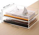 SANRUI Acrylic Desk Organizer Stackable Paper Tray, Letter Size Tray 2-Pack — 2