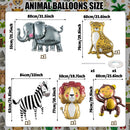Large Animals Foil Balloons for Jungle Safari Birthday Party Decorations | Colorful Smiling Animal — 2