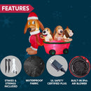 Joiedomi 5 FT Long Christmas Puppy Inflatable with Built-in LEDs, Self-Inflatable for Dachshund Blow Up Yard Decoration Xmas Party Indoor, Outdoor Yard Garden, Lawn Winter Décor — 5
