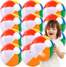 JOYIN 12 Packs 16" Inflatable Beach Balls, Large Rainbow Beach Balls Bulk for Pool Parties, Kids and Adults Summer Pool Party Toys, Beach Toys, Party Favors(16'') | 16-inch — 1