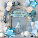 Blue Happy Birthday Party Decorations for Women Girls | Dusty Blue — 5