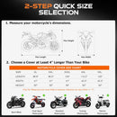 TATATOO Heavy Duty Motorcycle Cover Waterproof Outdoor Storage Fits Up to 96.5"