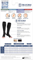 Truform 20-30 mmHg Compression Stockings for Men and Women, Knee High Length, Open Toe | Black | 3X-Large (1 Pair) | Classic Knit — 8