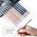KALOUR 25-Piece Professional Sketch Pencil Set with Matte and Regular Pencils - Includes Vinyl Eraser, Kneaded Eraser, Sharpener, Pencil Extender and Blending Stump - Ideal for Artists and Beginners — 3