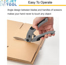 C.JET TOOL 10" Heavy Duty Scissors - Carpet Cutter, Industrial Multipurpose for Cardboard, Leather, Pruning, Gardening - Professional Soft Grip Stainless Steel (Black) — 4