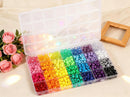 28 Colors Pony Beads Kit for Bracelets, 700PCS 6x9mm Plastic Kandi Beads Bulk for Jewelry Making — 5