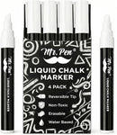 Mr. Pen- Liquid Chalk Marker Pen, 4 Pack, 8x Labels | One Size & Dual Tip — 1