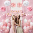 Light Pink Happy Birthday Party Decorations for Women Girls — 4