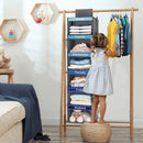 Fixwal Weekly Kids Clothes Organizer 2 Pack 6-Shelf Hanging Storage — 6
