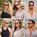 SOJOS Retro Polarized Aviator Sunglasses for Women Men Trendy Square Shades | Demi&gold — 2