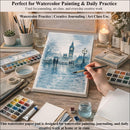 Ogfu Watercolor Paper Pad, 9"x12" Water Color Paper, 140lb/300gsm | Black | 9"X12" (Pack of 1) Pad — 7