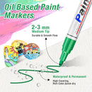 DAPAWIN Oil Based Paint Pen: Permanent Paint Marker, Quick-Dry, Waterproof Paint Set of 24 for Metal, Wood, Easter egg, Rock Painting, Glass, Fabric, Ceramic, Mug, Plastic, Stone, Christmas Stencil | 24 Colors — 3