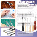 Swpeet 46Pcs Leather Kit, Leather Working Tools and Supplies, Leather Craft Tool Kit with Waxed Thread Groover Awl Stitching Punch, Tracing Wheel, Sewing Needles, Other Leather Crafting Tools — 5