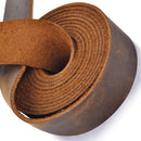 Leather Strap, 1 Inch Wide Flat Genuine Leather Strips for Crafts | DK Brown — 3