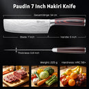 PAUDIN Nakiri Knife - 7" Razor Sharp Meat Cleaver and Vegetable Kitchen Knife, High Carbon Stainless Steel,… — 2