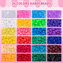 Simetufy 4200Pcs Pony Beads Bulk 24 Colors Rave Kandi Bracelet Making — 3