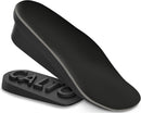 CALTO Adjustable 1.8 Inch Height Increase Insoles for Men & Women - 3/4 Length Heel Lifts - Unisex Orthotic Shoe Inserts for Leg Discrepancy (Black) — 1