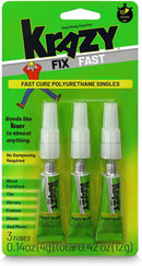 Krazy Fix Fast Waterproof Glue, Fast Curing Polyurethane Singles (3 x 4g) — 1