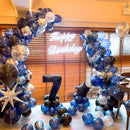 Blue Silver Balloons for Boys, 60PCS Thick Retirement Birthday Balloon Men | Navy Blue Silver — 3