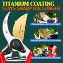 Haus & Garten ClassicPRO 8.5" Professional Premium Titanium Bypass Pruning Shears - Use As Pruners, Garden Shears, Heavy Duty Handheld Pruning Shears For Gardening, Clippers, Pruner Scissor Tool | Red — 2