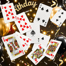 132Pcs Casino Theme Party Decorations, Dice Boxes Large Poker Cards Black Red Gold Balloon Garland Star Foil Balloons for Vegas Themed Party and Casino Night Birthday Celebrations — 6