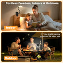 Rechargeable Clip on Light for Bed, 61 LED Cordless Reading Lamp with 3 Color Modes & 10 Brightness Levels, Portable… — 3