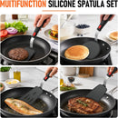 4Pcs Silicone Spatula Turner Set, Heat Resistant Silicone Spatula for Nonstick Cookware, BPA Free Kitchen Spatula… — 7