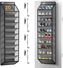 Kotkn 10 Tier Over The Door Organizer - Heavy Duty Hanging Storage Rack with Sturdy Oxford Fabric, Holds 20+ Pairs of Footwear, Boots & Sneakers, Saves 50% Closet Space (Gray) — 1