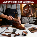 Shoe Polish Kit, Shoe Shine Kit 15-in-1 Leather Care Kit with Mink Oil, Black Brown Neutral Creams, Horsehair Brushes, Shoe Cleaning Kit for Boots Dress Shoes Travel Storage Case Gift for Men Women — 6