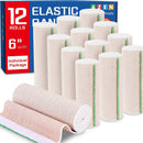 AZEN Premium 12 Pack Elastic Bandage Wrap 6 Inch, Compression Wrap Bandage for Legs, Ankle, Knee, Tummy, Body, Latex-Free, Lymphedema Wraps for Legs - B-12p(6in) — 1