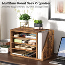 Wooden Mail Organizer, Desk Organizer with 3 Adjustable Shelves — 2