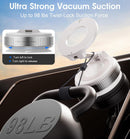 REOKILY 2026 Upgraded Vacuum Magnetic Car Phone Holder 360° Reinforced 96LBS Ultra Suction Cup Phone Mount for MagSafe Cell Phone Holders for Your Car/Gym/Mirror Mount for iPhone & Android | White photo 4