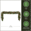 National Tree Company 9ft Pre-Lit Wintry Pine Flocked Christmas Garland — 4