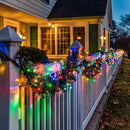 TW SHINE 30 FT Pre-Lit Christmas Garland Decorations, 100 LED Lighted Artificial Pine Garlands with 8 Modes, Green Garland for Indoor Outdoor Door Home Stairs Holiday Decor, Multi-Colored — 5